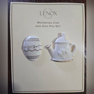 Lenox Watering Can and Egg Pin Set